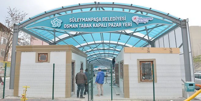 SÜLEYMANPAŞA?NIN İLK KAPALI PAZARYERİ HİZMETE GİRİYOR