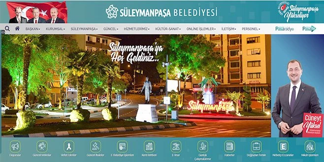 SÜLEYMANPAŞA BELEDİYESİNİN YENİ WEB SİTESİ YAYINDA