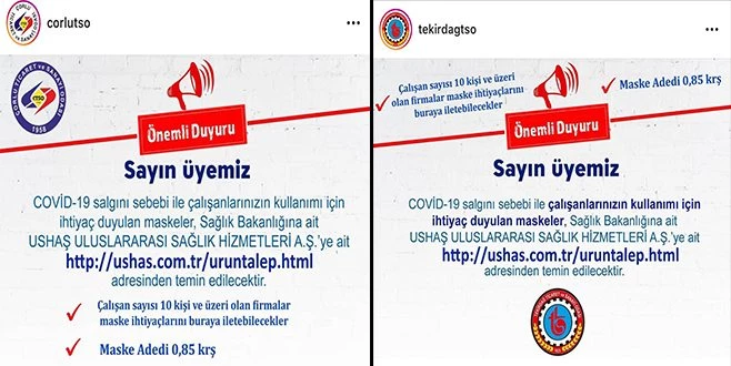 TÜM ODALAR AYNI `MASKE` DUYURUSUNU YAPMIŞ!