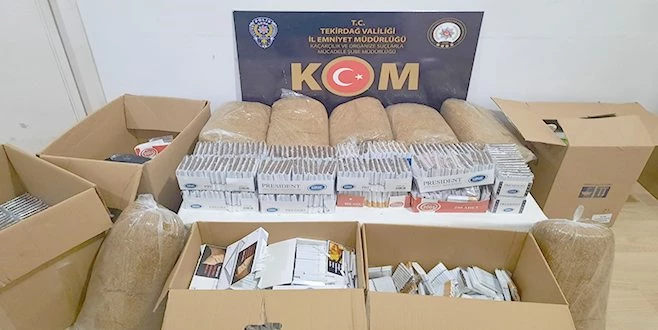 SÜLEYMANPAŞA`DA  KAÇAK TÜTÜN OPERASYONU