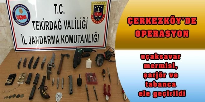 EVDEN UÇAKSAVAR MERMİSİ ÇIKTI