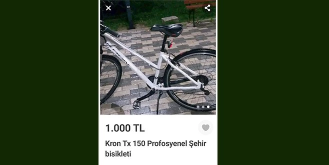 ÇALINTI BİSİKLETİ İNTERNETTEN SATIŞA ÇIKARDI