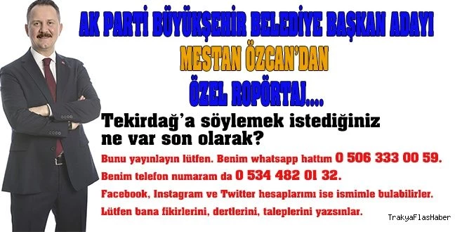 BİZ SORDUK MESTAN ÖZCAN YANITLADI!