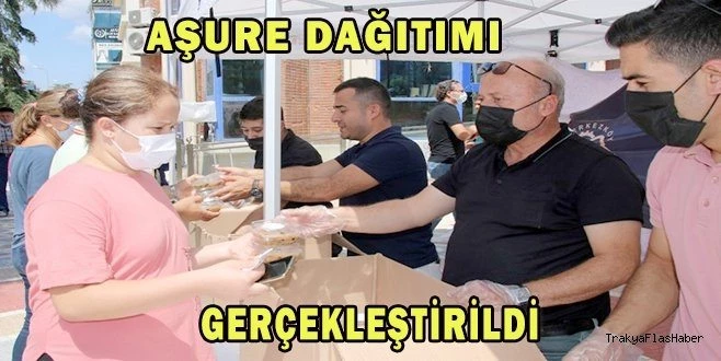 ÇERKEZKÖY BELEDİYESİ AŞURE DAĞITTI 