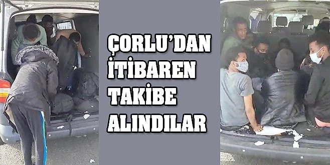  TEKİRDAĞ?DA 19 GÖÇMEN YAKALANDI