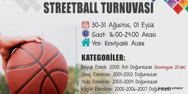 STREETBALL VE TAVLA TURNUVALARINA BAŞVURULAR BAŞLIYOR 