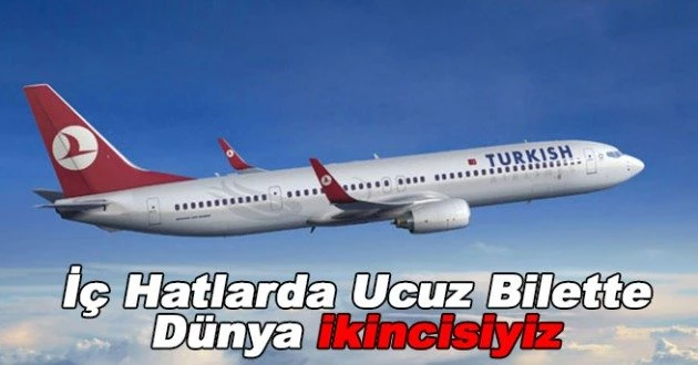 Türkiye İç Hatlarda Dünyanın En Ucuz 2nci Ülkesi