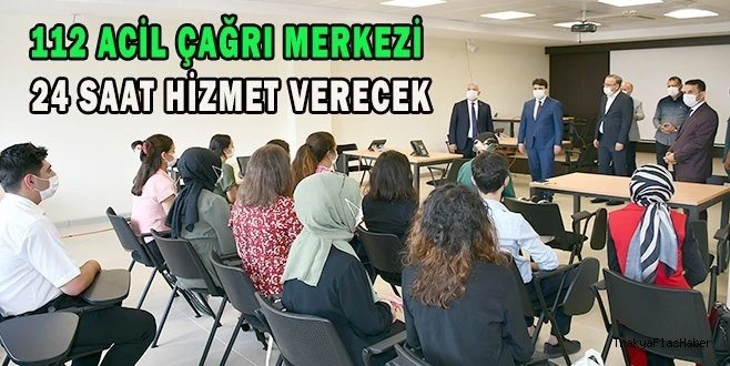 VALİ  YILDIRIM`DAN 112 ACİL ÇAĞRI MERKEZİ`NE ZİYARET