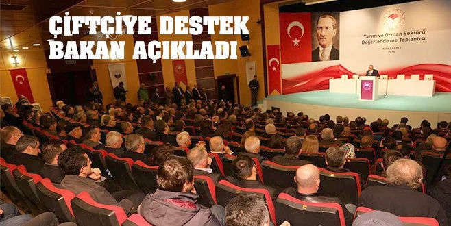 ÇİFTÇİYE 3 MİLYAR TARIMSAL DESTEK