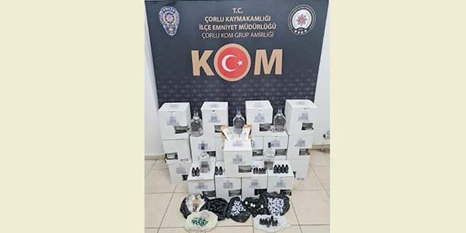 MARKET OPERASYONUNDA 172 LİTRE KAÇAK İÇKİ BULUNDU