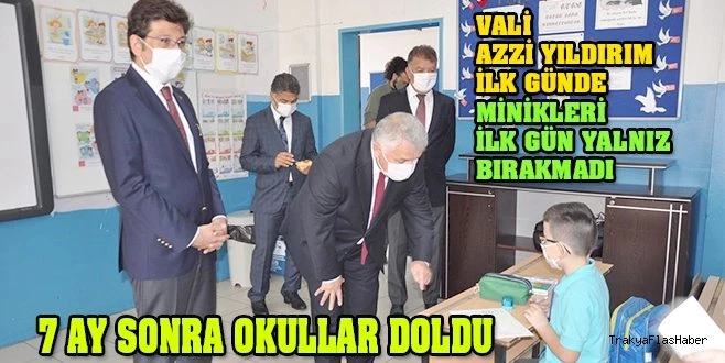 YÜZ YÜZE EĞİTİMDE İLK  ZİLİ VALİ  YILDIRIM ÇALDI